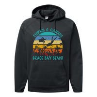 Turks And Caicos Islands West Indies Grace Bay Beach Performance Fleece Hoodie