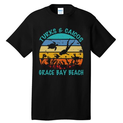 Turks And Caicos Islands West Indies Grace Bay Beach Tall T-Shirt