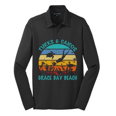 Turks And Caicos Islands West Indies Grace Bay Beach Silk Touch Performance Long Sleeve Polo