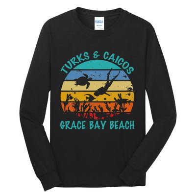 Turks And Caicos Islands West Indies Grace Bay Beach Tall Long Sleeve T-Shirt