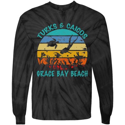 Turks And Caicos Islands West Indies Grace Bay Beach Tie-Dye Long Sleeve Shirt