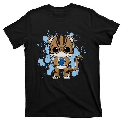 Tiger Anime Cat Autism Awareness T-Shirt