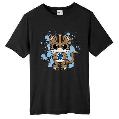 Tiger Anime Cat Autism Awareness Tall Fusion ChromaSoft Performance T-Shirt