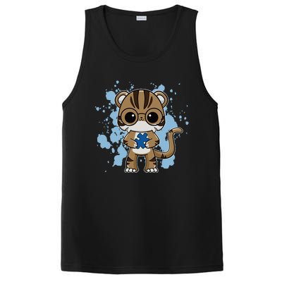 Tiger Anime Cat Autism Awareness PosiCharge Competitor Tank