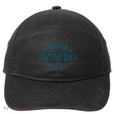 Turks And Caicos Islands Grace Bay Beach Gift 7-Panel Snapback Hat