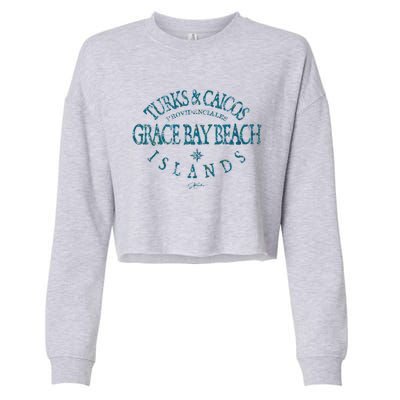 Turks And Caicos Islands Grace Bay Beach Gift Cropped Pullover Crew