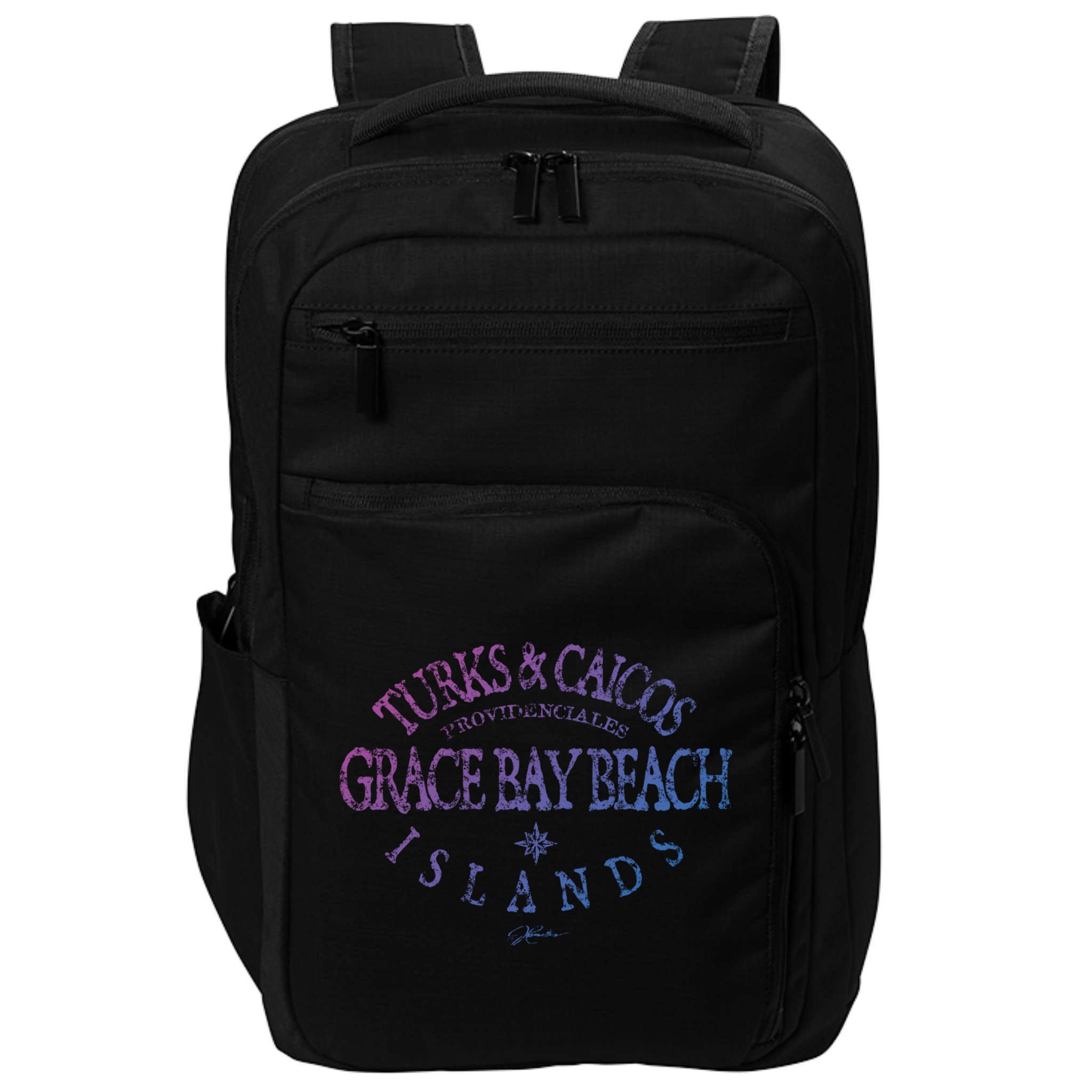 Turks And Caicos Islands Grace Bay Beach Gift Impact Tech Backpack