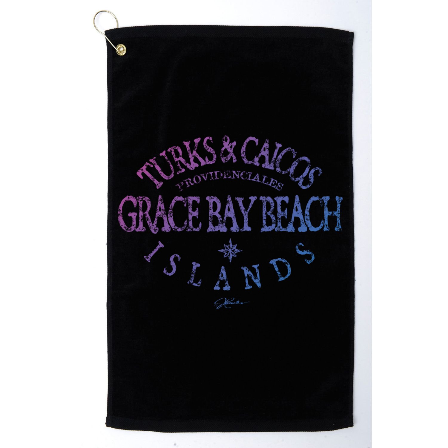 Turks And Caicos Islands Grace Bay Beach Gift Golf Towel