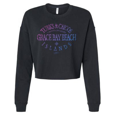 Turks And Caicos Islands Grace Bay Beach Gift Cropped Pullover Crew