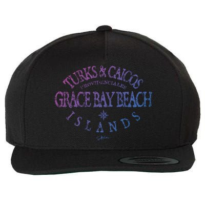 Turks And Caicos Islands Grace Bay Beach Gift Wool Snapback Cap