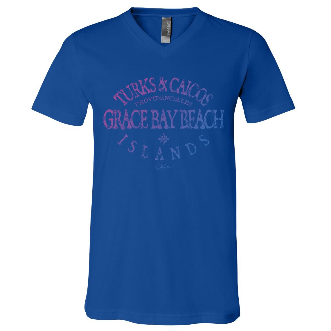 Turks And Caicos Islands Grace Bay Beach Gift V-Neck T-Shirt