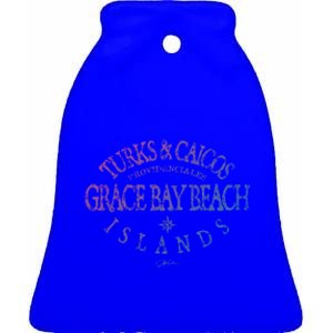 Turks And Caicos Islands Grace Bay Beach Gift Ceramic Bell Ornament