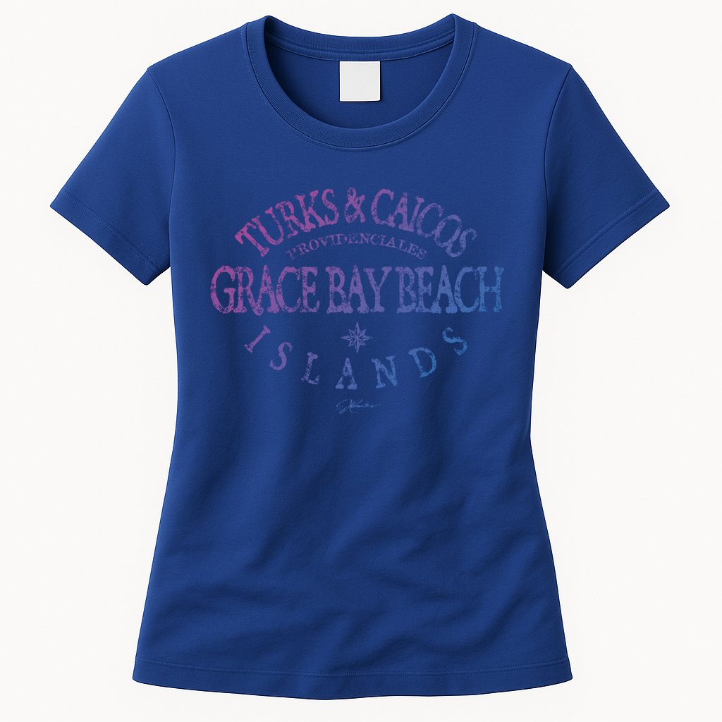 Turks And Caicos Islands Grace Bay Beach Gift Womens T-Shirt