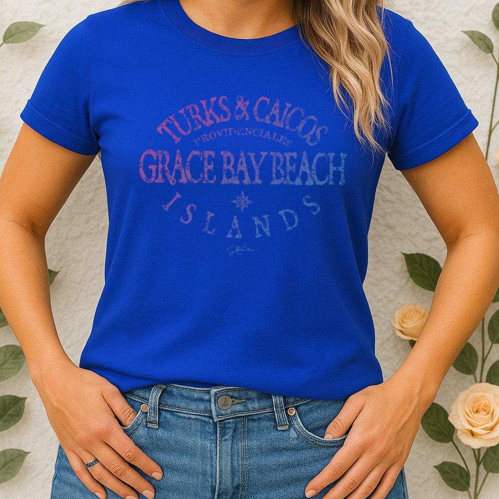 Turks And Caicos Islands Grace Bay Beach Gift Womens T-Shirt