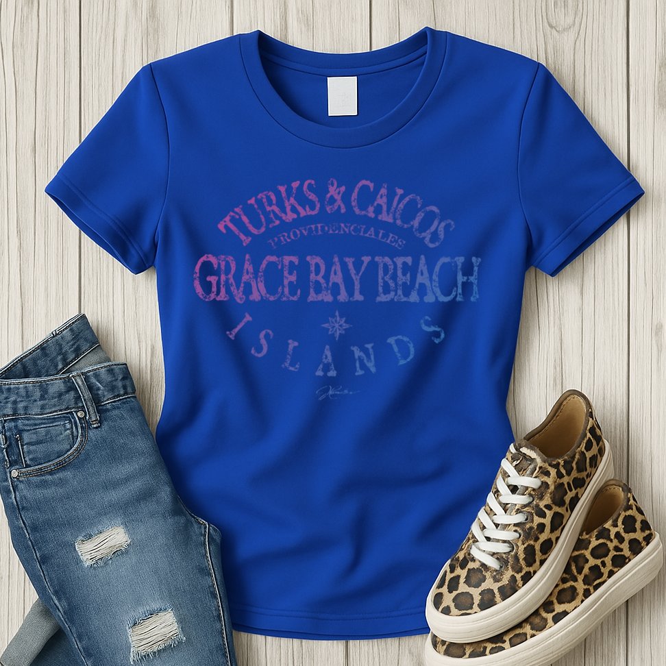 Turks And Caicos Islands Grace Bay Beach Gift Womens T-Shirt