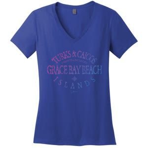 Turks And Caicos Islands Grace Bay Beach Gift Women's V-Neck T-Shirt