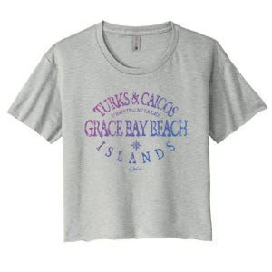 Turks And Caicos Islands Grace Bay Beach Gift Women's Crop Top Tee