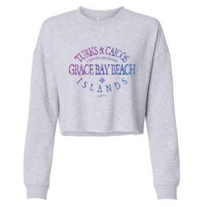 Turks And Caicos Islands Grace Bay Beach Gift Cropped Pullover Crew