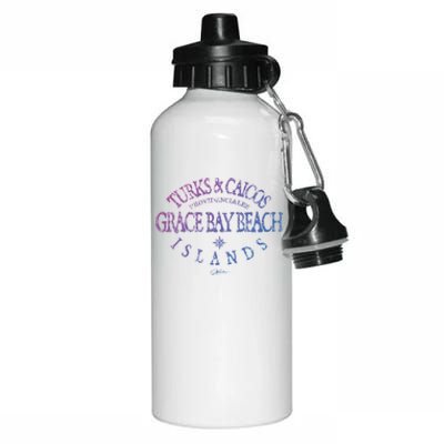 Turks And Caicos Islands Grace Bay Beach Gift Aluminum Water Bottle 