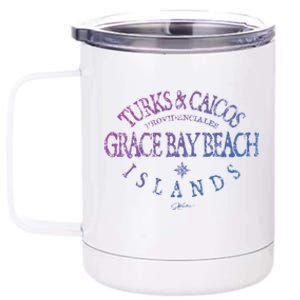 Turks And Caicos Islands Grace Bay Beach Gift 12 oz Stainless Steel Tumbler Cup