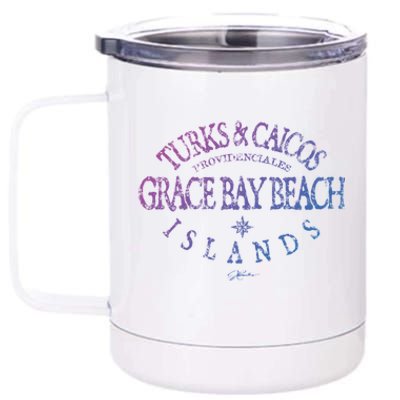 Turks And Caicos Islands Grace Bay Beach Gift 12 oz Stainless Steel Tumbler Cup