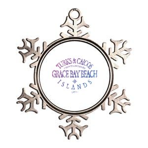 Turks And Caicos Islands Grace Bay Beach Gift Metallic Star Ornament