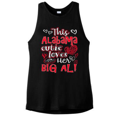 This Alabama Cutie Loves Her Big Al! Fun Football Ladies PosiCharge Tri-Blend Wicking Tank