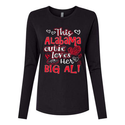 This Alabama Cutie Loves Her Big Al! Fun Football Womens Cotton Relaxed Long Sleeve T-Shirt