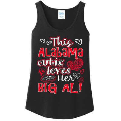 This Alabama Cutie Loves Her Big Al! Fun Football Ladies Essential Tank