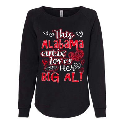 This Alabama Cutie Loves Her Big Al! Fun Football Womens California Wash Sweatshirt