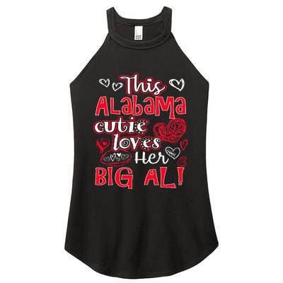 This Alabama Cutie Loves Her Big Al! Fun Football Women’s Perfect Tri Rocker Tank