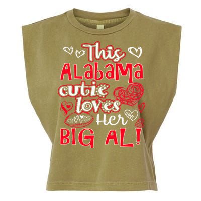 This Alabama Cutie Loves Her Big Al! Fun Football Garment-Dyed Women's Muscle Tee