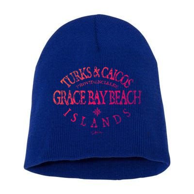 Turks And Caicos Islands Grace Bay Beach Gift Short Acrylic Beanie