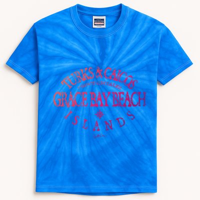 Turks And Caicos Islands Grace Bay Beach Gift Kids Tie-Dye T-Shirt