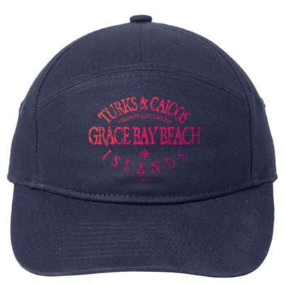 Turks And Caicos Islands Grace Bay Beach Gift 7-Panel Snapback Hat