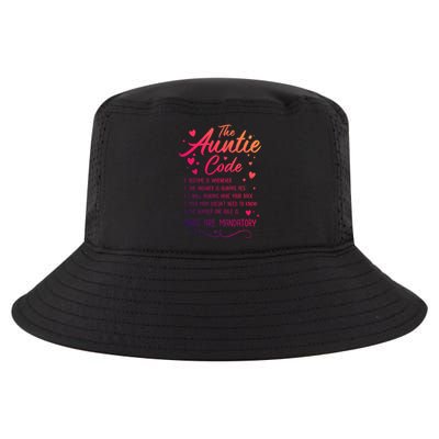 The Auntie Code Best Aunt Sister Niece Nephew Funny Gift Cool Comfort Performance Bucket Hat