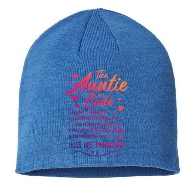 The Auntie Code Best Aunt Sister Niece Nephew Funny Gift Sustainable Beanie