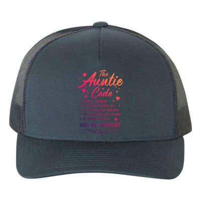 The Auntie Code Best Aunt Sister Niece Nephew Funny Gift Yupoong Adult 5-Panel Trucker Hat