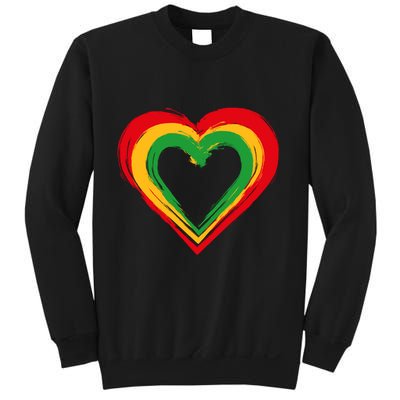 Traditional African Colors Painted Heart Sweatshirt