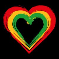 Traditional African Colors Painted Heart Toddler T-Shirt