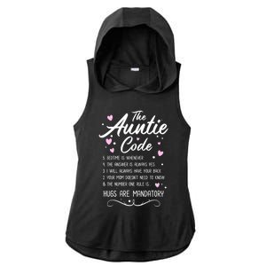 The Auntie Code Best Aunt Sister Niece Nephew Funny Gift Meaningful Gift Ladies PosiCharge Tri-Blend Wicking Draft Hoodie Tank