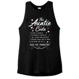 The Auntie Code Best Aunt Sister Niece Nephew Funny Gift Meaningful Gift Ladies PosiCharge Tri-Blend Wicking Tank