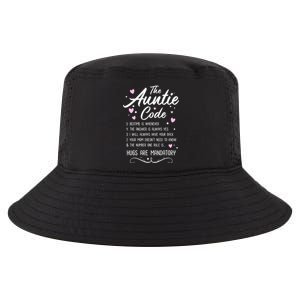 The Auntie Code Best Aunt Sister Niece Nephew Funny Gift Meaningful Gift Cool Comfort Performance Bucket Hat