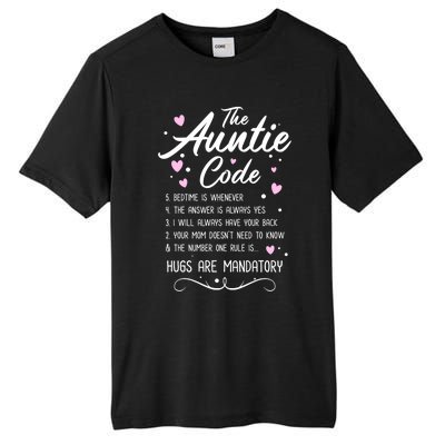 The Auntie Code Best Aunt Sister Niece Nephew Funny Gift Meaningful Gift Tall Fusion ChromaSoft Performance T-Shirt