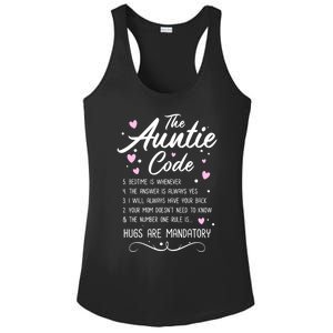 The Auntie Code Best Aunt Sister Niece Nephew Funny Gift Meaningful Gift Ladies PosiCharge Competitor Racerback Tank