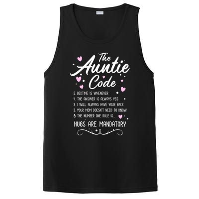 The Auntie Code Best Aunt Sister Niece Nephew Funny Gift Meaningful Gift PosiCharge Competitor Tank