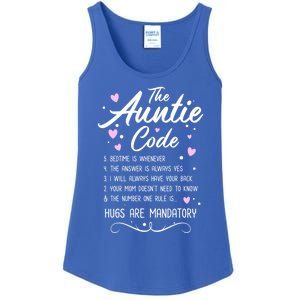 The Auntie Code Best Aunt Sister Niece Nephew Funny Gift Meaningful Gift Ladies Essential Tank