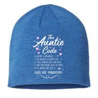 The Auntie Code Best Aunt Sister Niece Nephew Funny Gift Meaningful Gift Sustainable Beanie