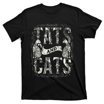 Tats And Cats Tattooist Tattoo Body Art Tattooing Cat Kitten T-Shirt