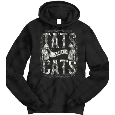 Tats And Cats Tattooist Tattoo Body Art Tattooing Cat Kitten Tie Dye Hoodie